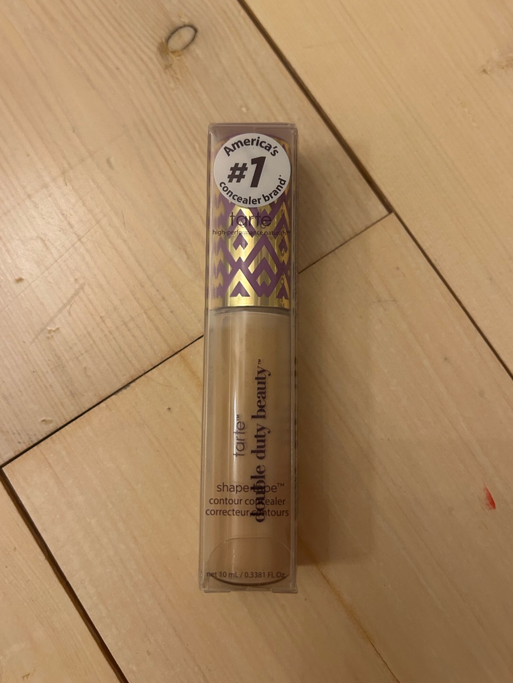 tarte Shape Tape Concealer in S20 Light Sand with Purple & Gold Cap